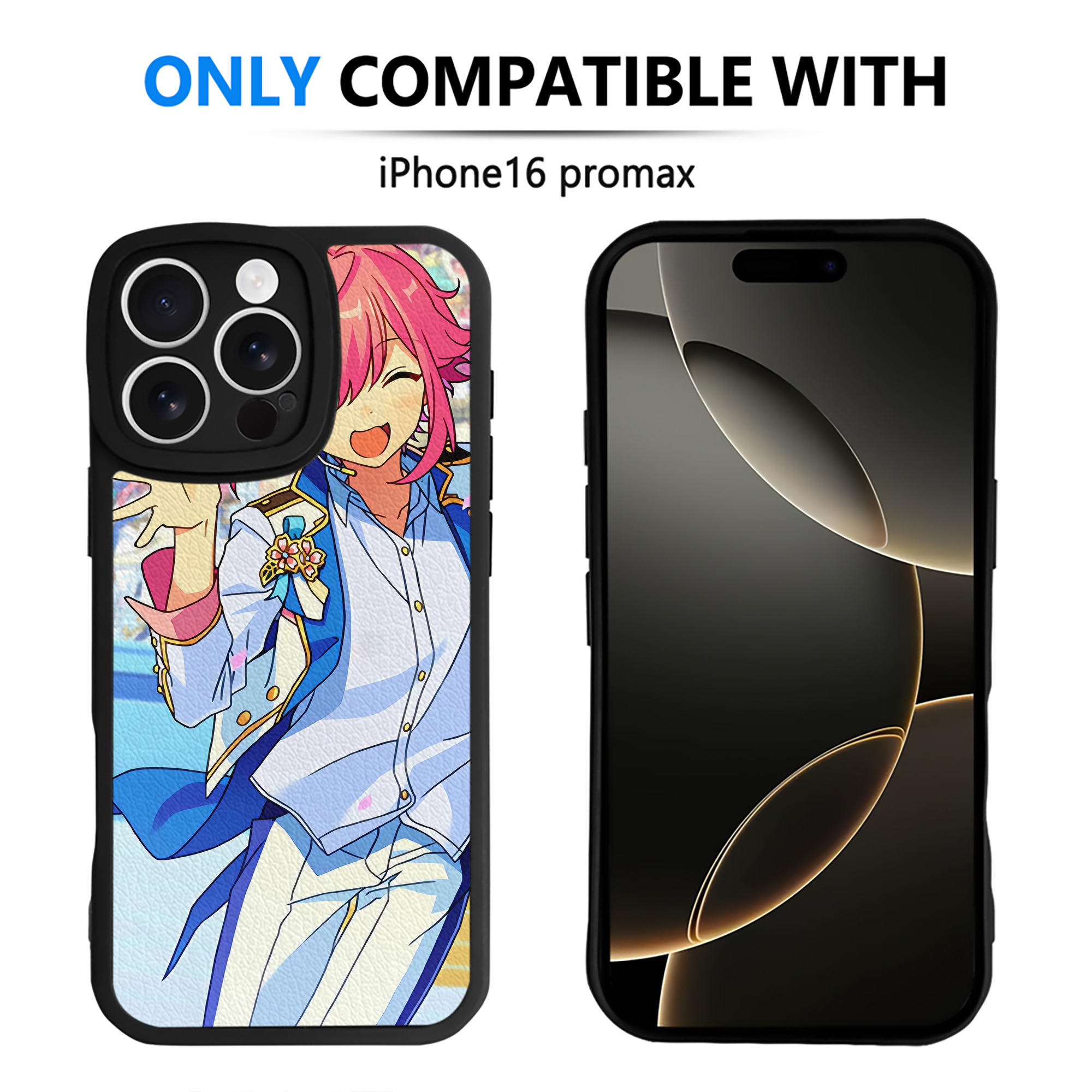（画像用） あんさんぶるスターズ! Ensemble Stars 【iPhone 16シリーズ対応】シリコンスマホケース（レザー調） 材質：シリコン
